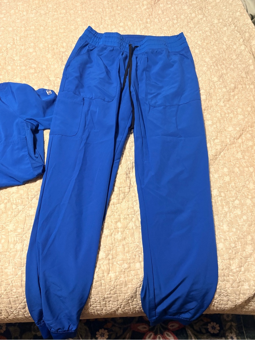 Maevn Royal Blue Drawstring Jogger Scrub set